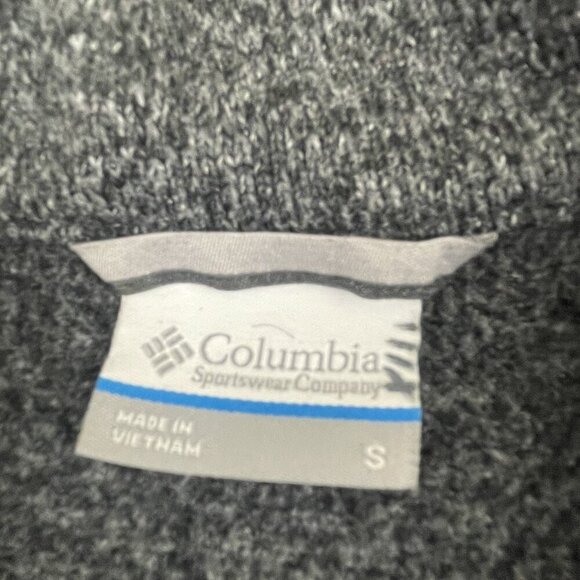Columbia Full Zip Sweater Jacket Men’s S Black Zip Pockets Knit Polyester - Picture 6 of 9